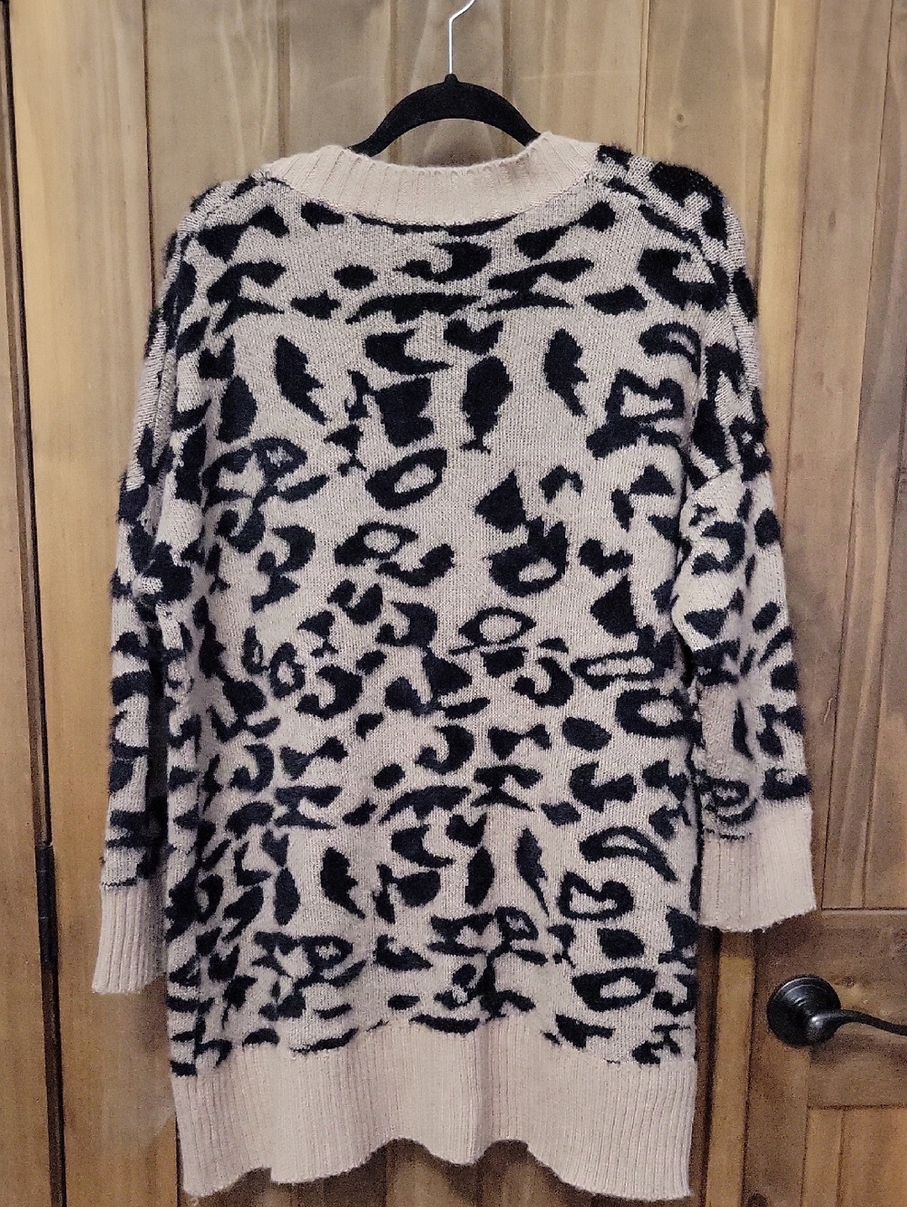 Windsor Beige and Black Leopard Open Cardigan - Picture 4 of 4